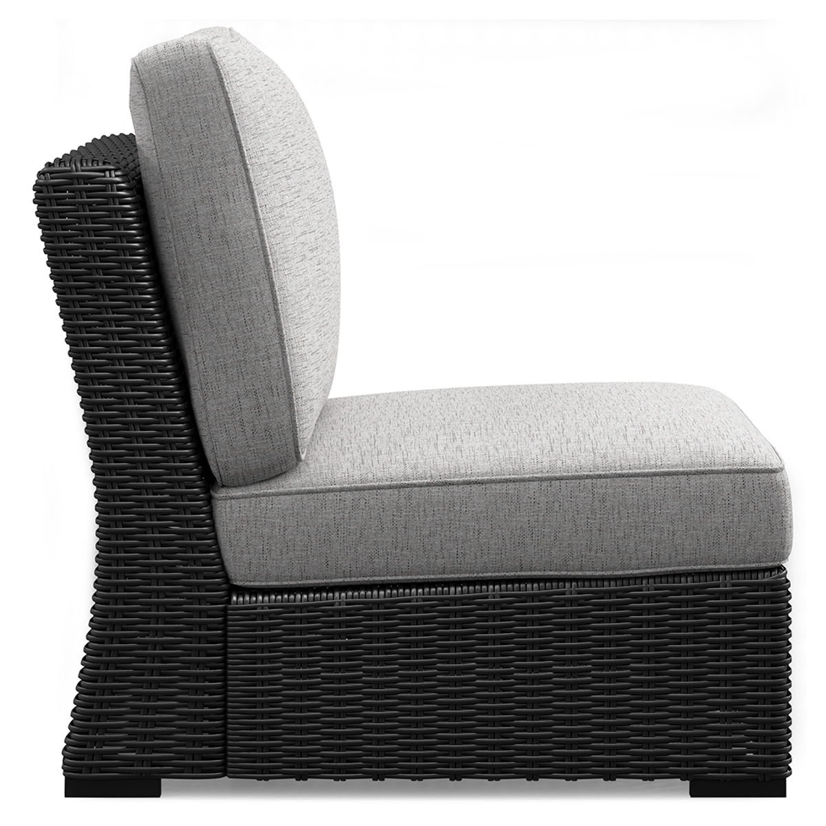 Beachcroft - 5-Piece Outdoor Sectional - Black / Light Gray - Image 3