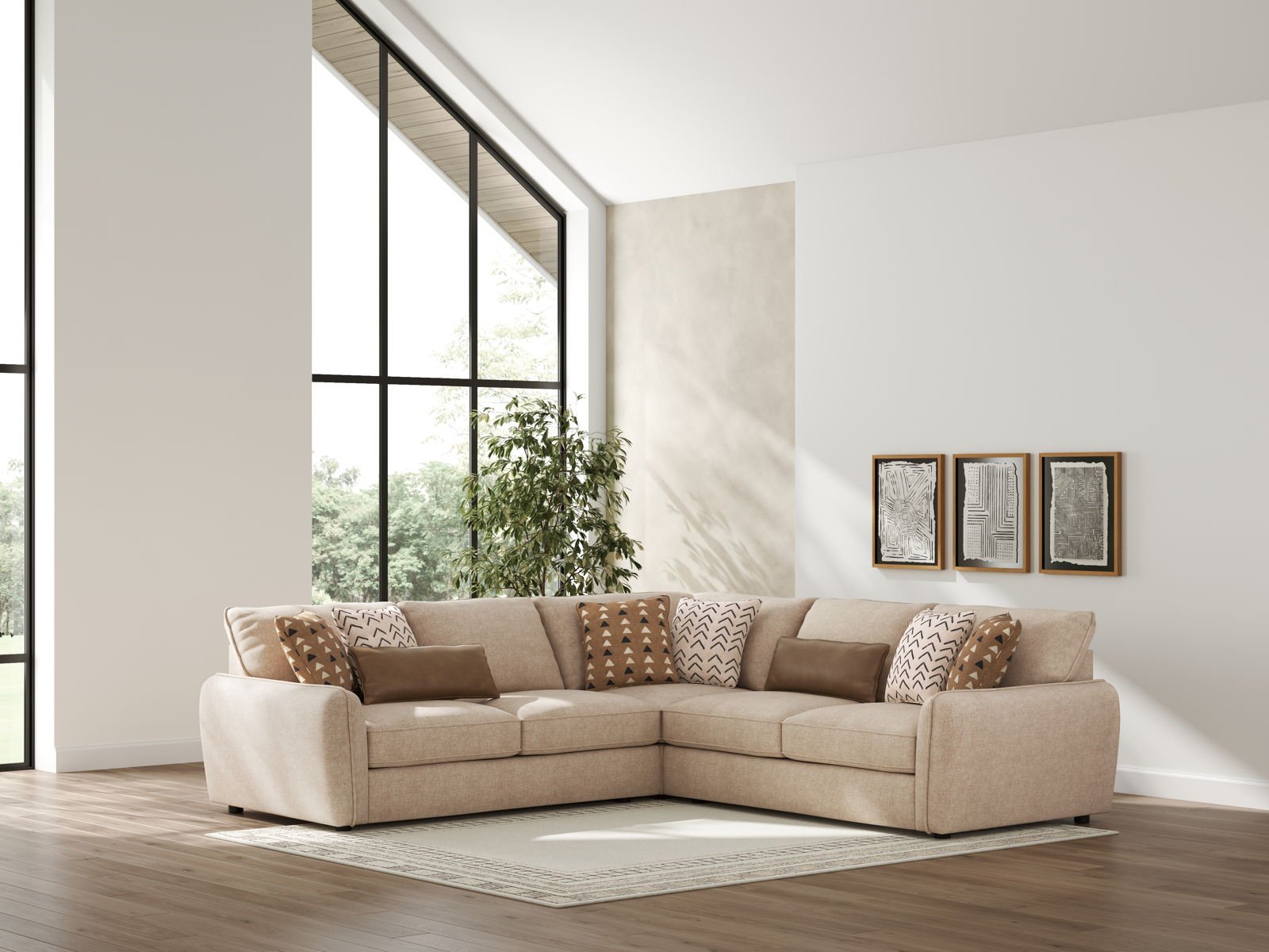 Seyler - 3-Piece Sectional - Sand - Image 2
