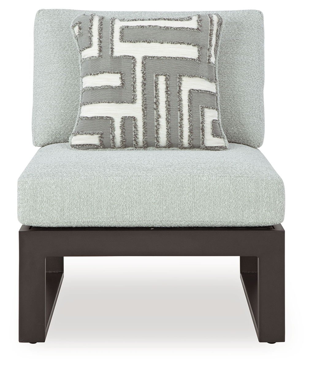 Beachloft - 5-Piece Outdoor Sectional - Black / Gray - Image 2