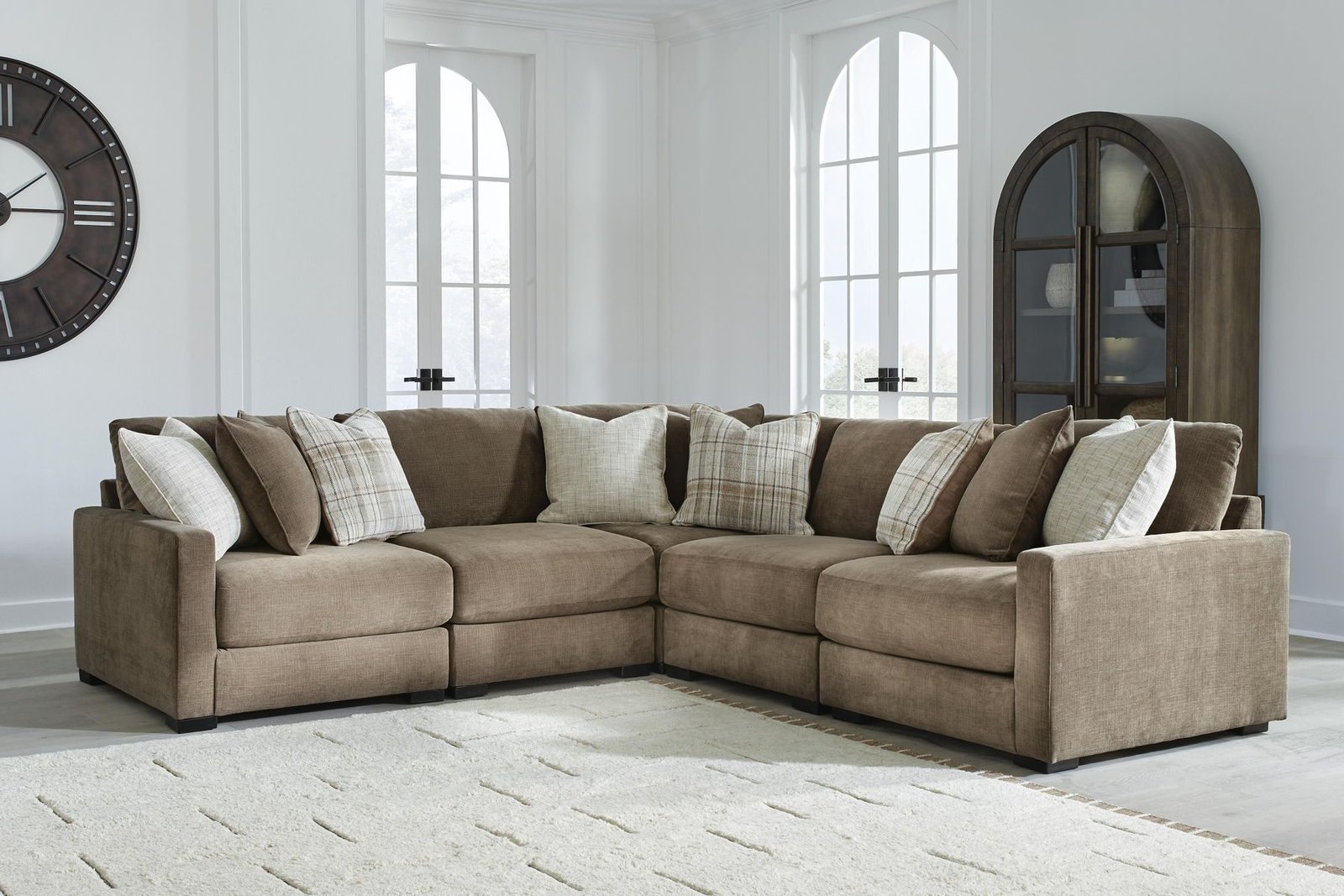 Camellia-Court - 5-Piece Sectional - Coffee - Image 2