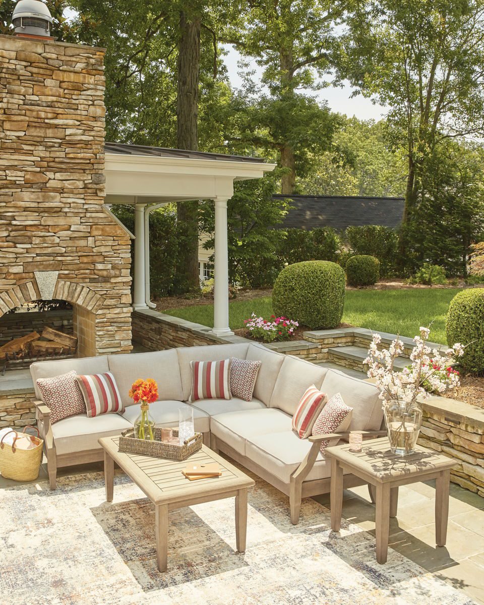 Clare View - 3-Piece Outdoor Sectional - Beige - Image 3