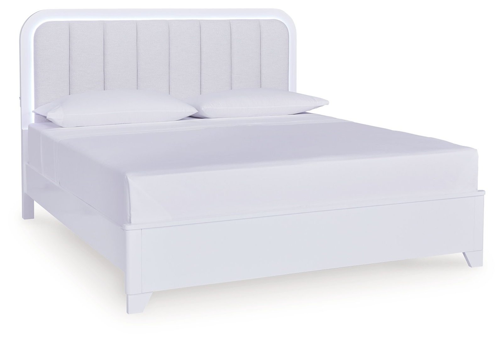 Jarlee - 4 Pc. - King Panel Bed, Dresser, Mirror And Nightstand - White - Image 2