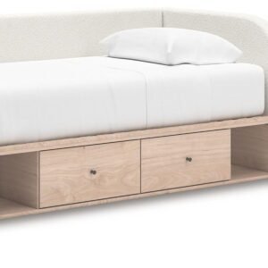 Arloster - 3 Pc. - Twin Day Bed With Storage, Dresser And Nightstand - White
