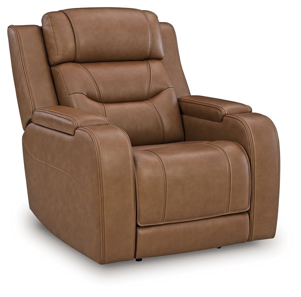 Knightington - 3 Pc. - Power Reclining Sofa, Loveseat And Recliner - Caramel - Image 4