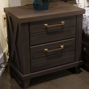 Vonitta Bay - Two Drawer Night Stand - Dark Brown
