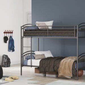 Lanceburg - 3 Pc. - Twin Over Twin Bunk Bed And 2 Mattresses - Gray