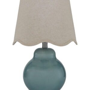 Byronburg - Ceramic Table Lamp - Blue / Beige