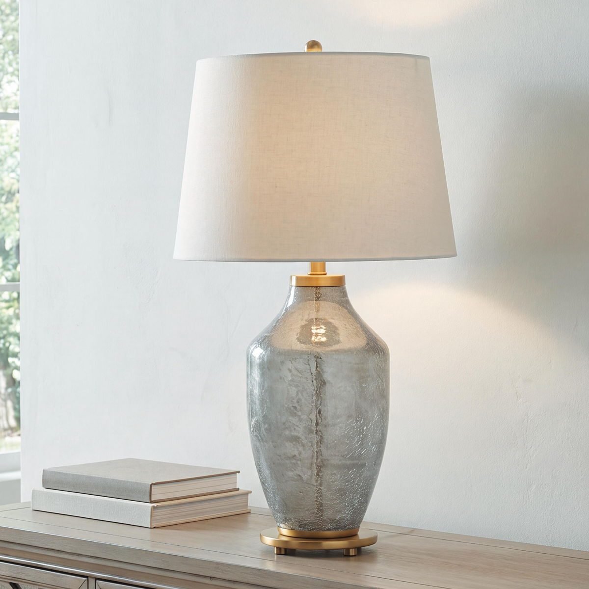 Abbriel - Glass Table Lamp - Antique Green - Image 3
