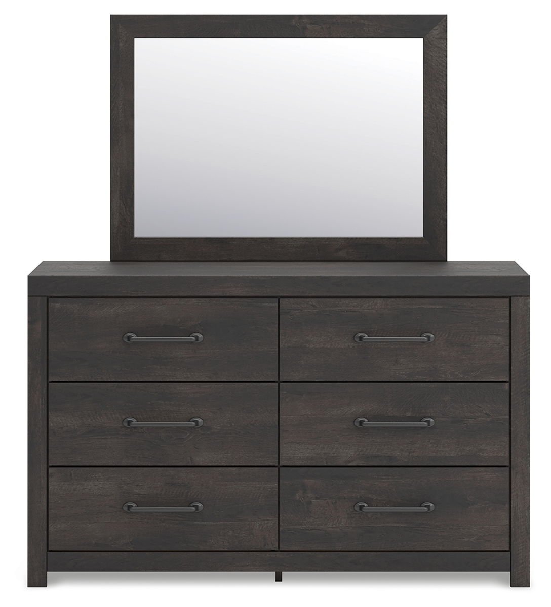 Hollivern - 4 Pc. - Twin Panel Storage Bed, Dresser, Mirror And Chest - Dark Gray - Image 2