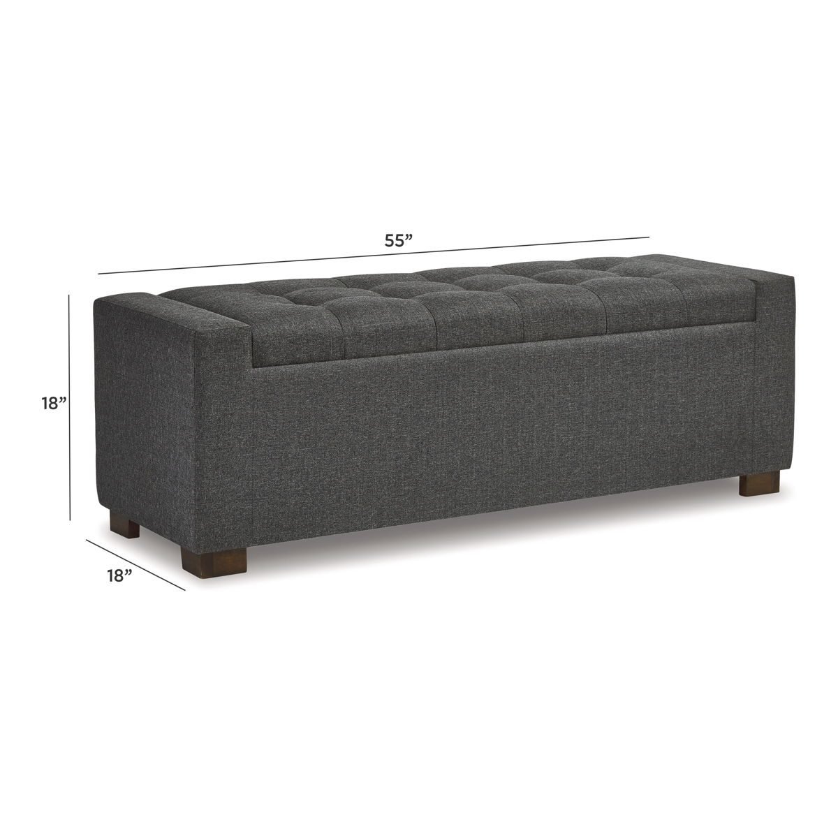 Cortwell - Storage Bench - Gray - Image 4