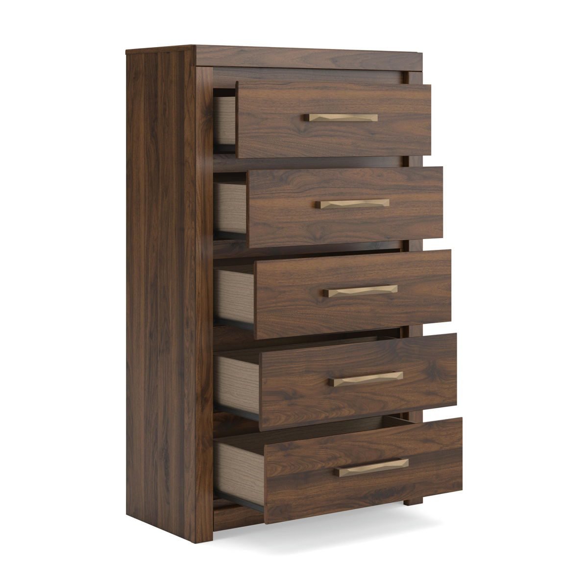 Janfyn - Five Drawer Chest - Brown - Image 4